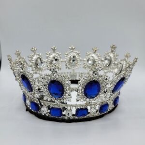 Crowned By Juliet | Sapphire Blue And Silver Bridal Crown